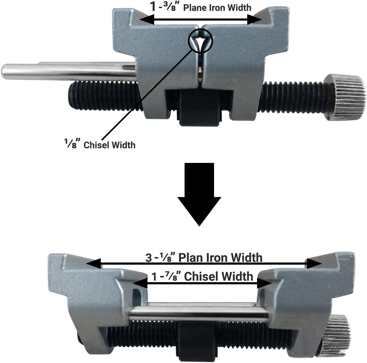 Atlin Honing Guide Fits Chisels 1/8” to 1-7/8”, Fits Planer Blades 1-3/8” to 3-1/8 (WO1002A)