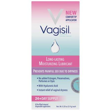 Vagisil Long Lasting Moisturizer 8 Prefilled Internal Disposable Applicators, 0.20 oz each