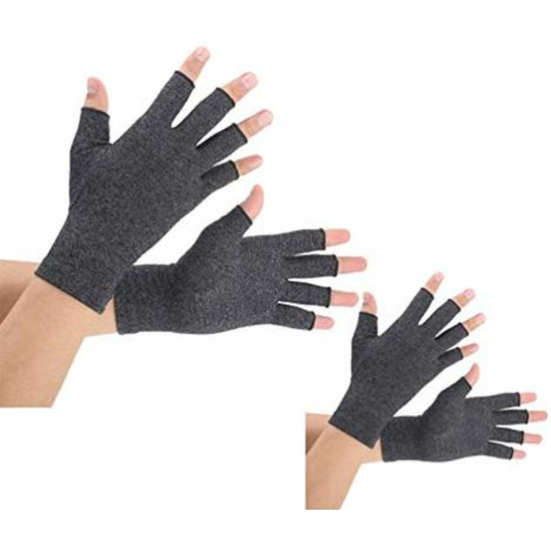 Brace Master Gloves | Relieve Pain from Rheumatoid RSI and Carpal Tunnel Fingerless (Medium Black)