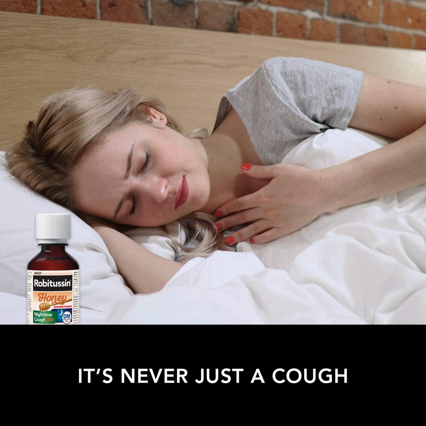 Robitussin Honey Nighttime Cough DM Maximum Strength For Adults, 4 fl.oz / 118ml (NO BOX)