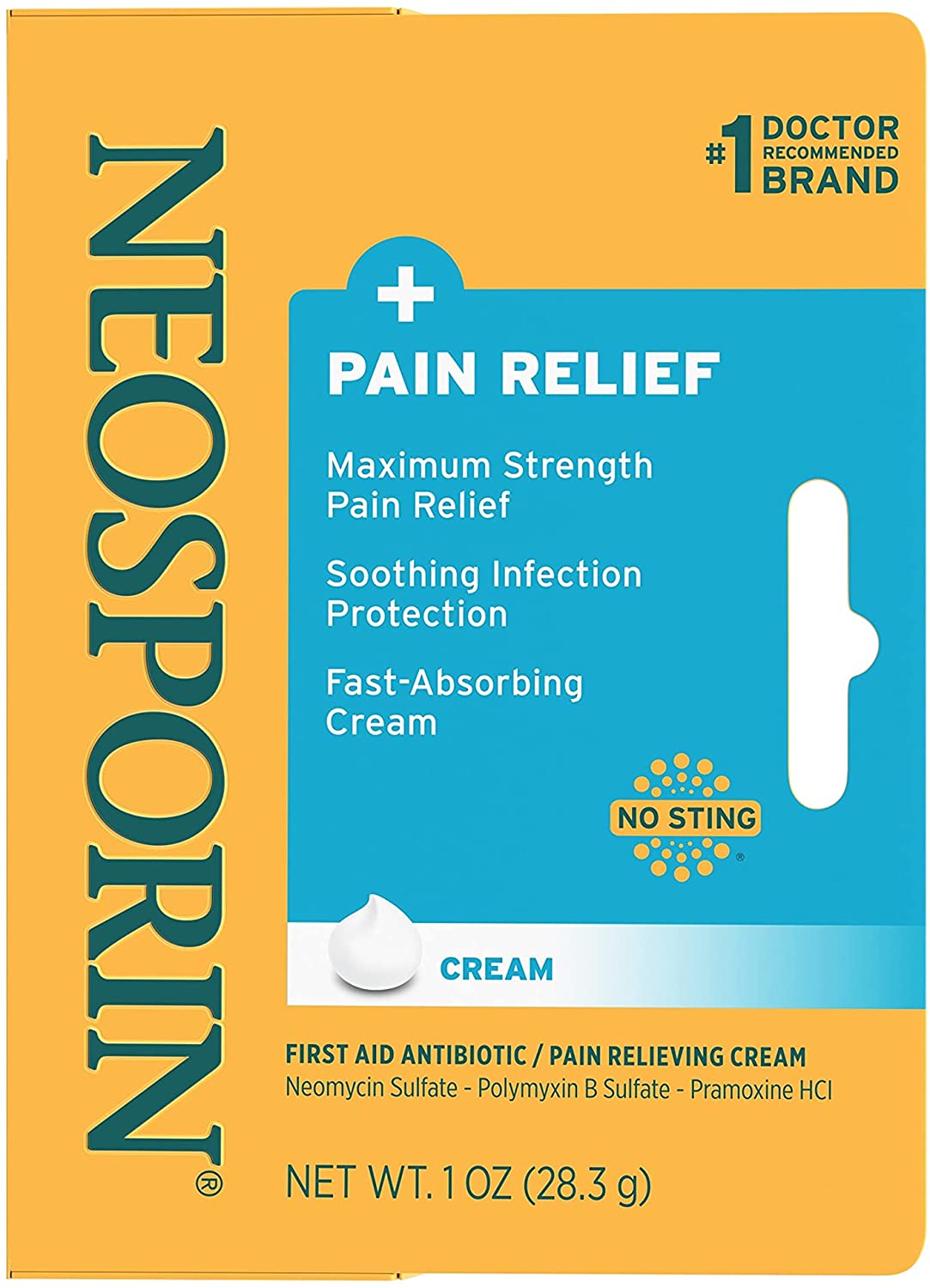 Neosporin Maximum Strength Cream, 1 oz. / 28.3g
