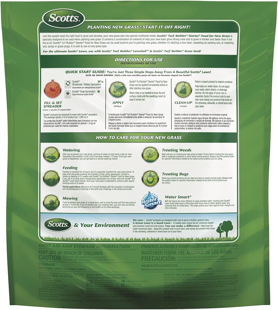 Scotts Turf Buildef Started Grow New Grass 3lb / 1.36kg