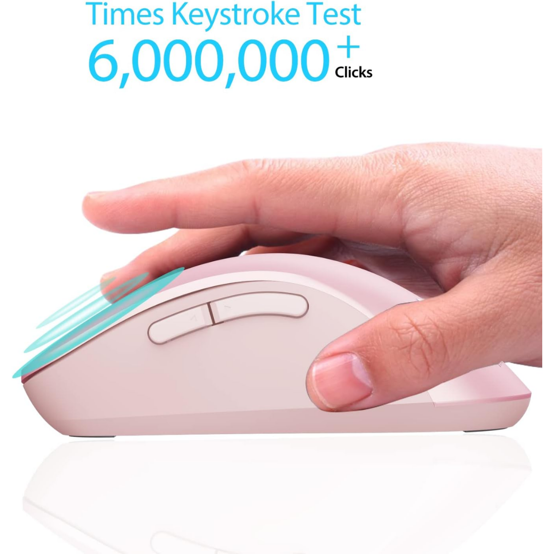Memzuoix Wireless Optical Mouse 2.4GHz, Pink