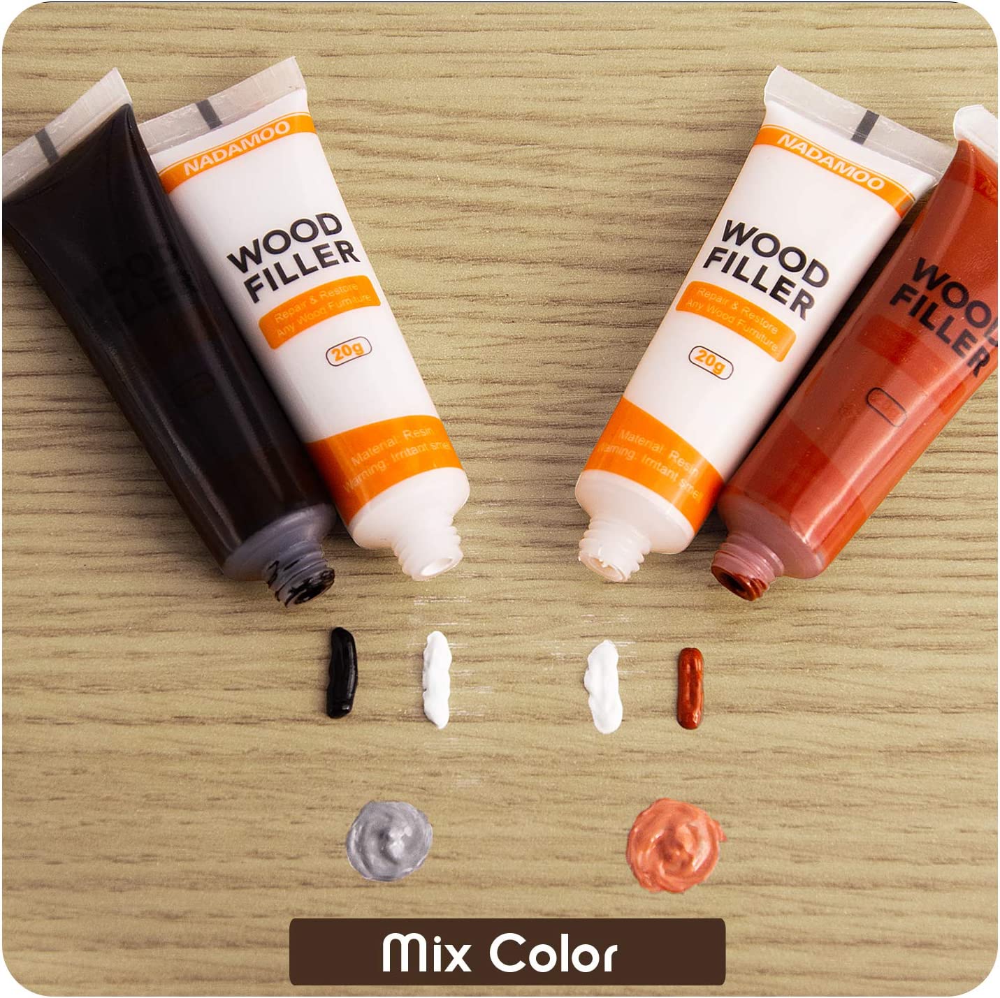 Nadamoo Furniture Repair Kit 12pcs Repair & Restore Color To Wood Surfaces