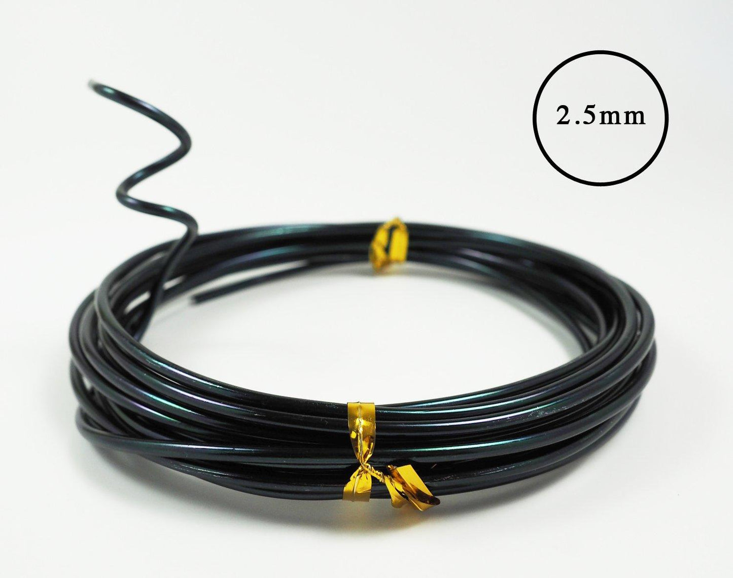 Anodized Aluminum Bonsai Training Wire 5-Size Starter Set (147 ft, Total) (5 Sizes, Black)