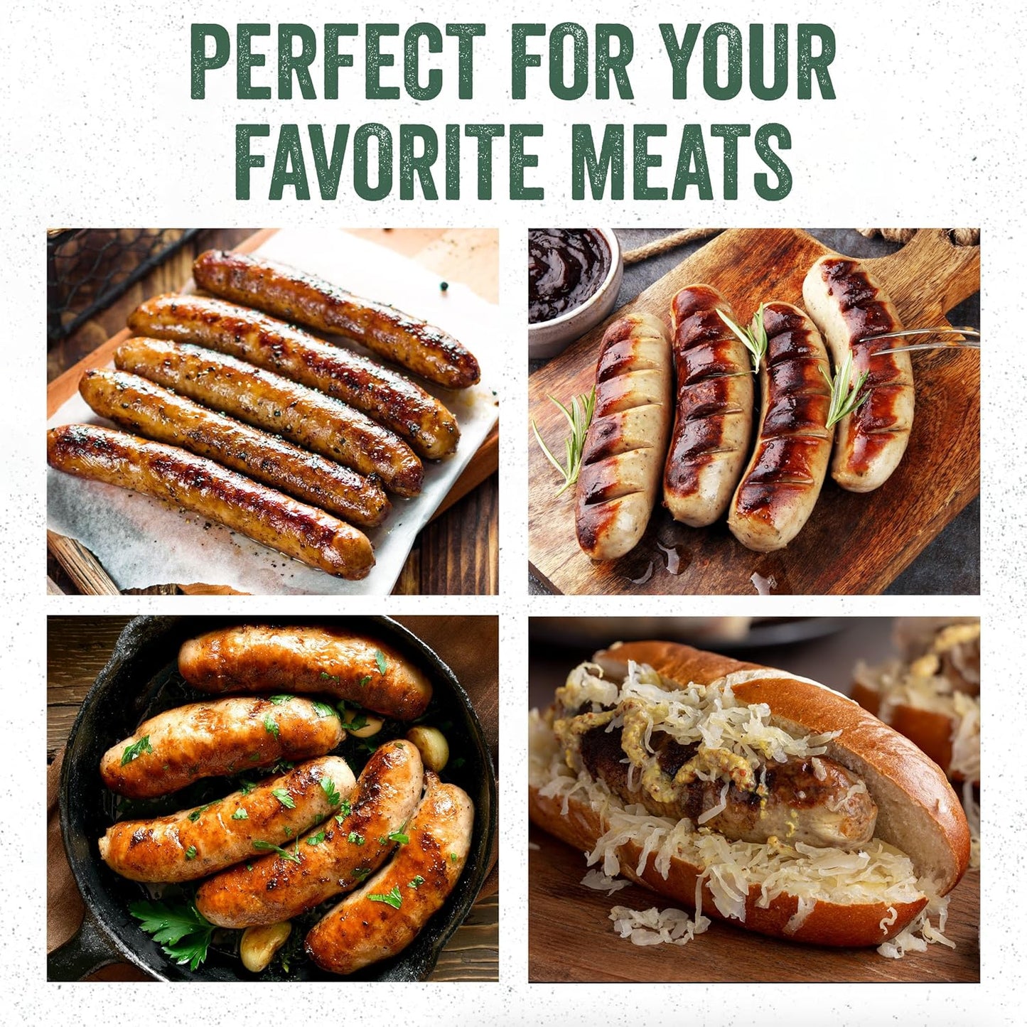 LEM Natural Hog Casings for Smoked Sausage, Brats, Metts and more, 32-35 mm 226.8 g / 8 oz.