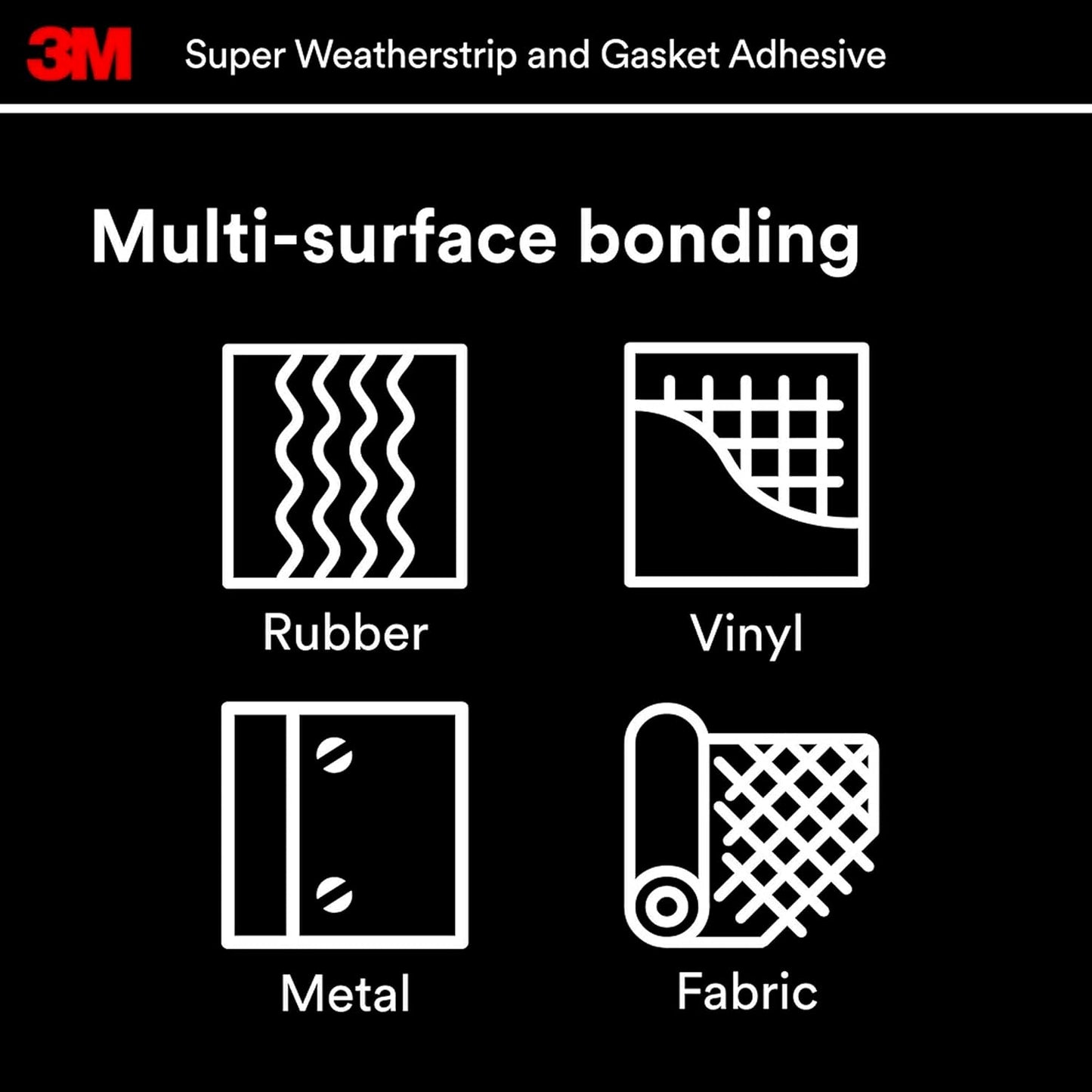 3M Auto Advanced Black Super Weatherstrip and Gasket Adhesive, 147 ml / 5 fl. oz. (08008)