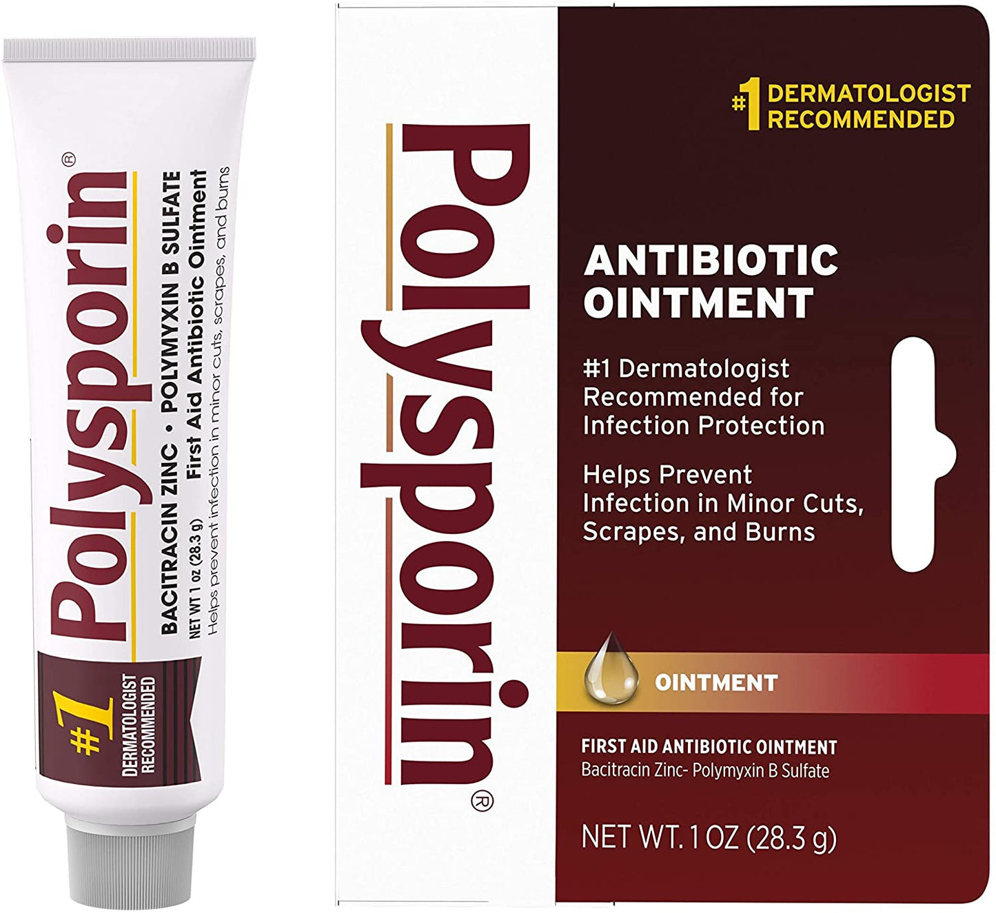 Polysporin First Aid Ointment for Infection Protection & Wound Care, 1 oz. / 28.3 g