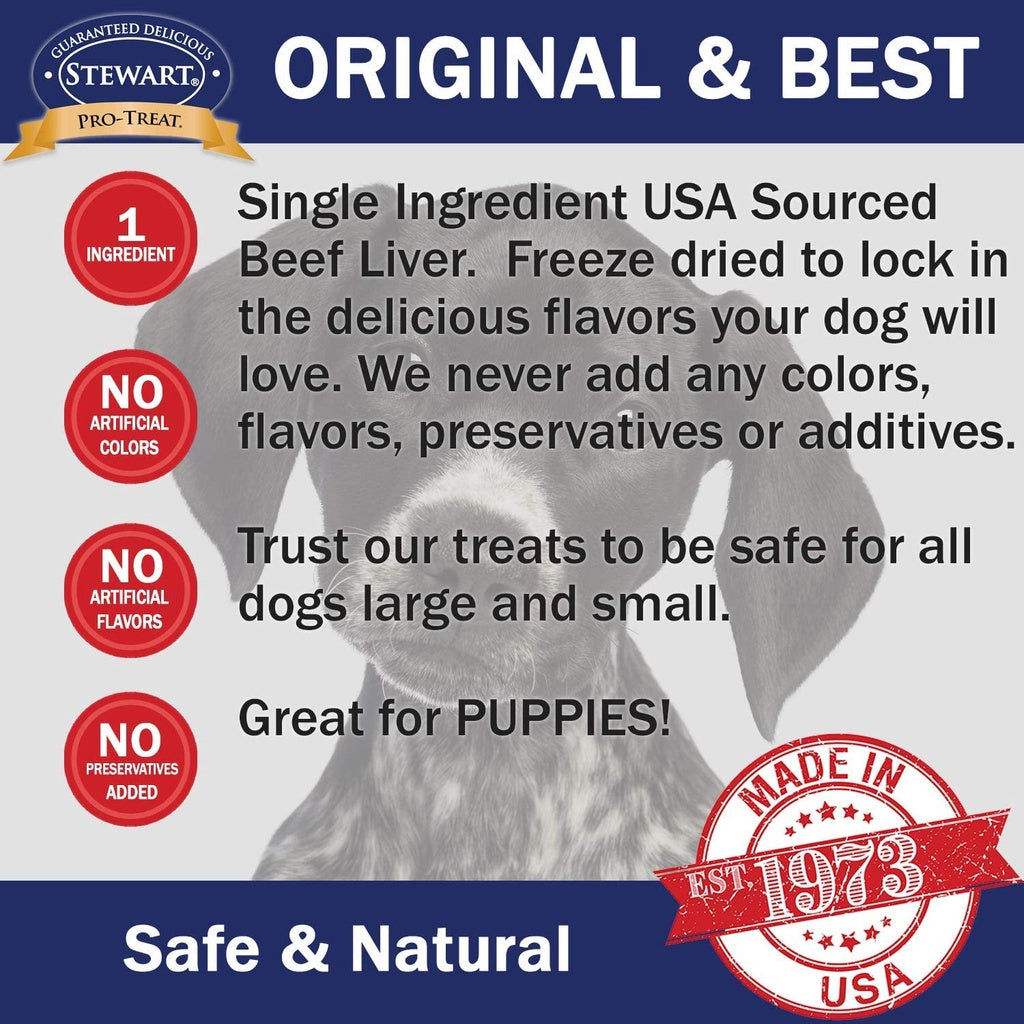 Stewart Freeze Dried Dog Treats, Beef Liver Flavor, 21 oz. / 595.3 g