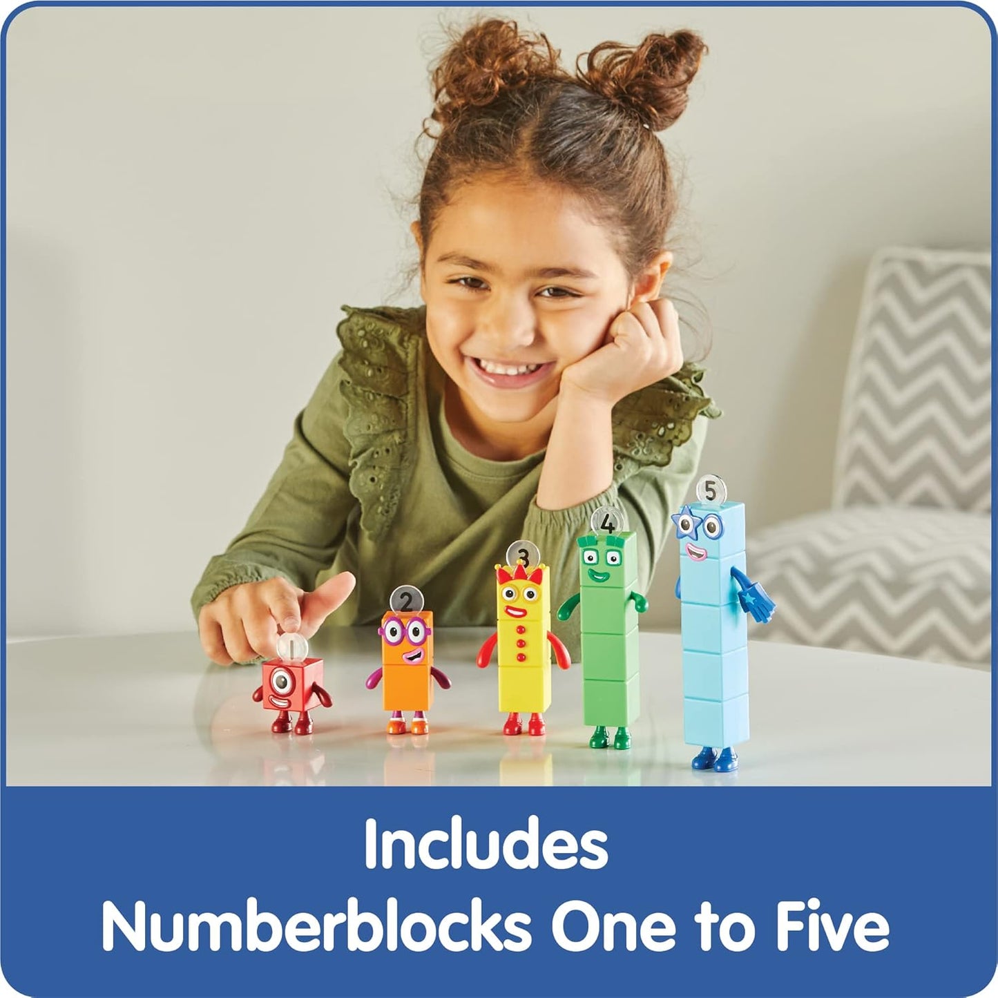 Hand2Mind 1 to 5 Number Blocks, 5 Pieces