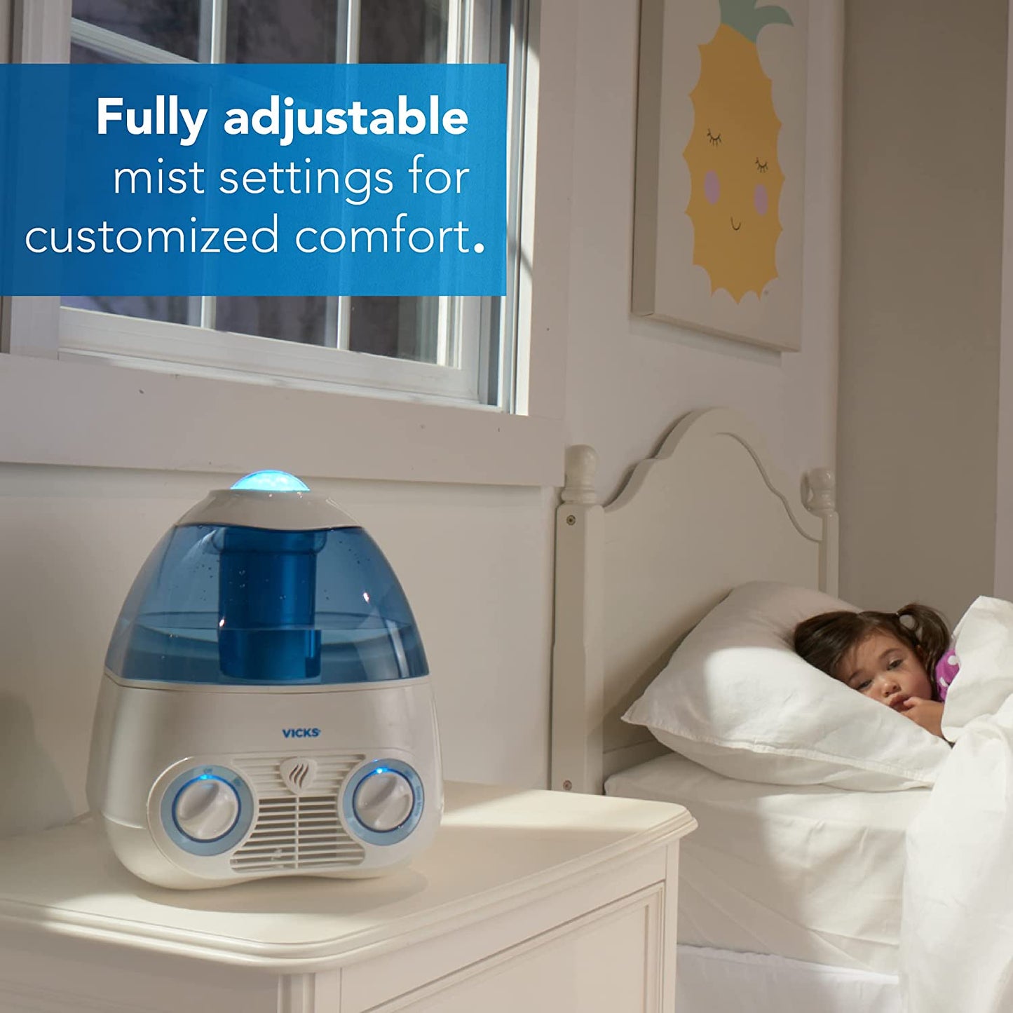 Vicks Starry Night Cool Moisture Humidifier, 1 Gal. Medium Room Size, V3700VV2