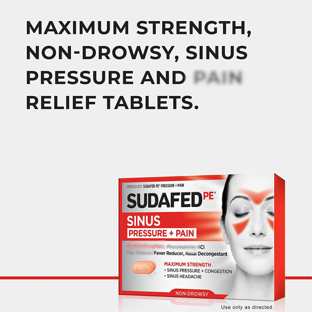 Sudafed Sinus Pressure + Congestion 24 Tablets