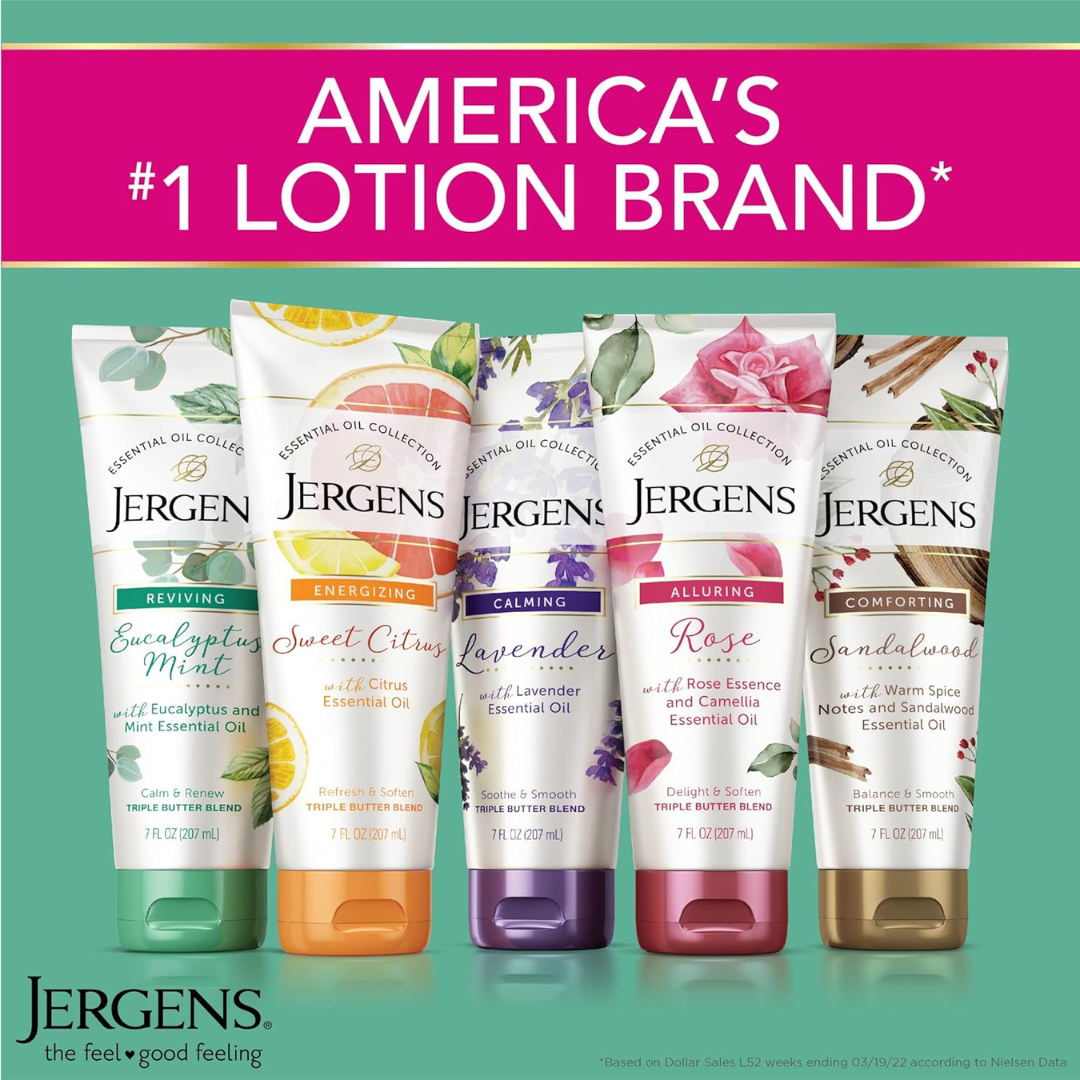 Jergens Sandalwood Comforting Lotion with Warm Spice Essential Oil 7 fl. oz. (207mL)
