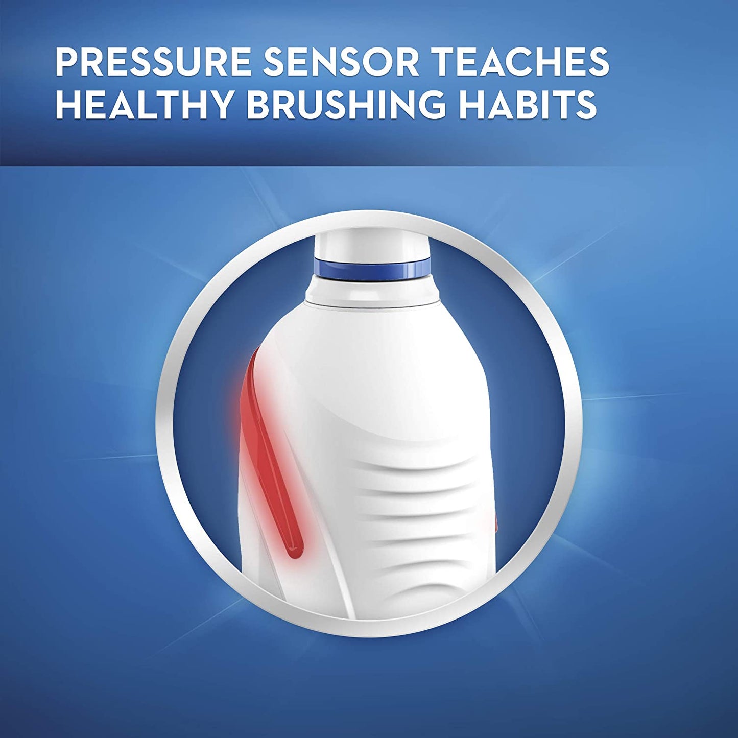 Oral-B Kids Rechargeable Electric Toothbrush with Coaching Pressure Sensor and Timer Powered by Braun, White (1 Handle, 2 Brush heads and 1 Charger)