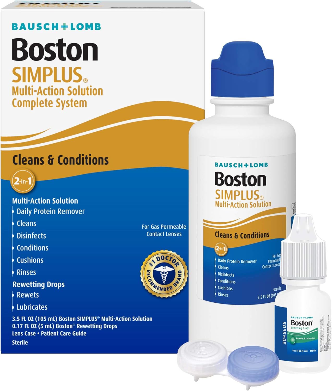 Bausch And Lomb Boston Simplus Multi-Action Solution For Rigid Gas Permeable Contact Lenses Kit