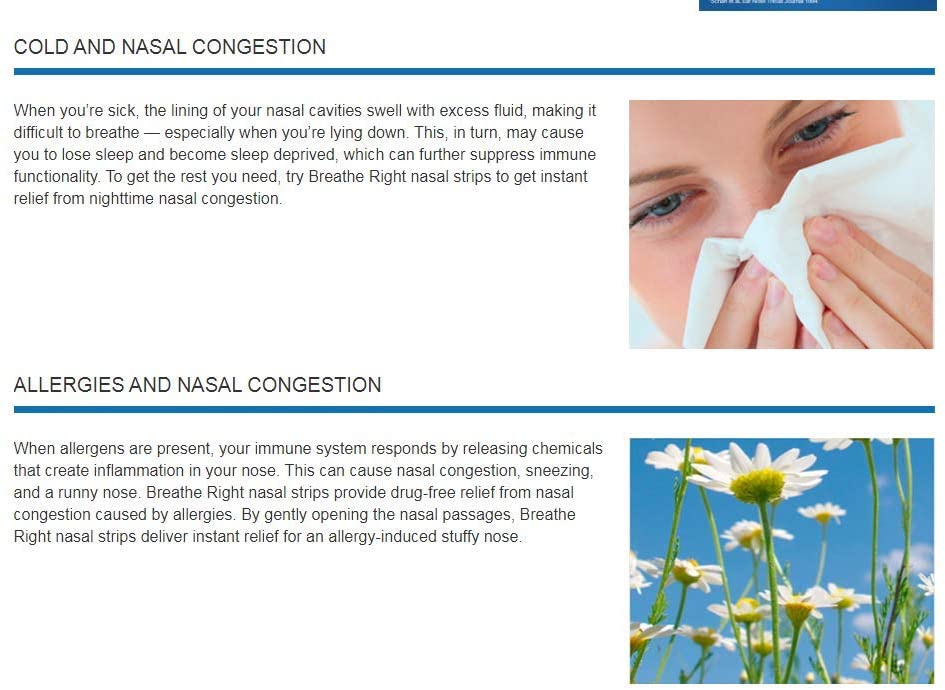 Breathe Right Extra Strength Nasal Strips For Nasal Congestion (72 Clear Strips)