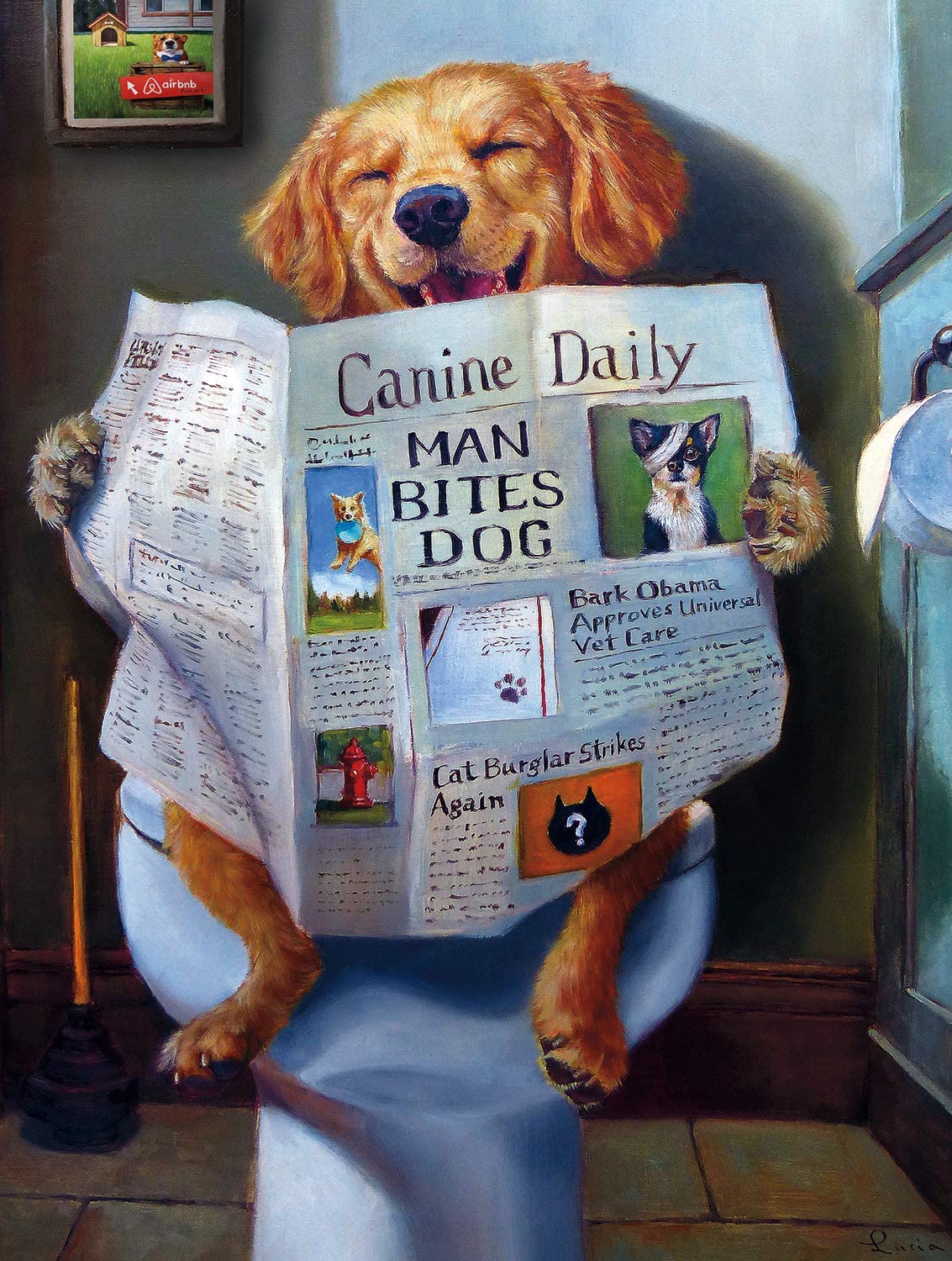 Buffalo Games Dog Gone Funny, 750 Piece Jigsaw Puzzle Multicolor, 24"L X 18"W