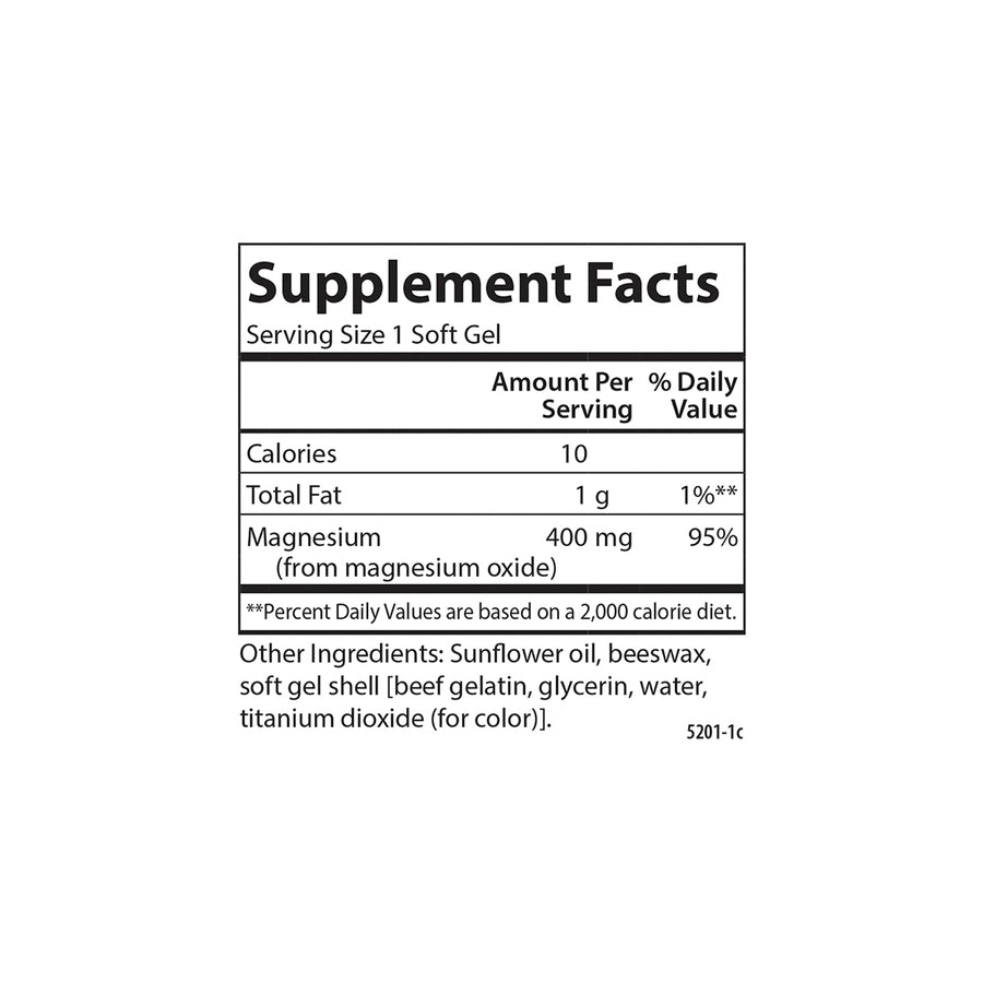 Carlson Magnesium Gels, 400 mg 250 Softgels Heart & Muscle Support