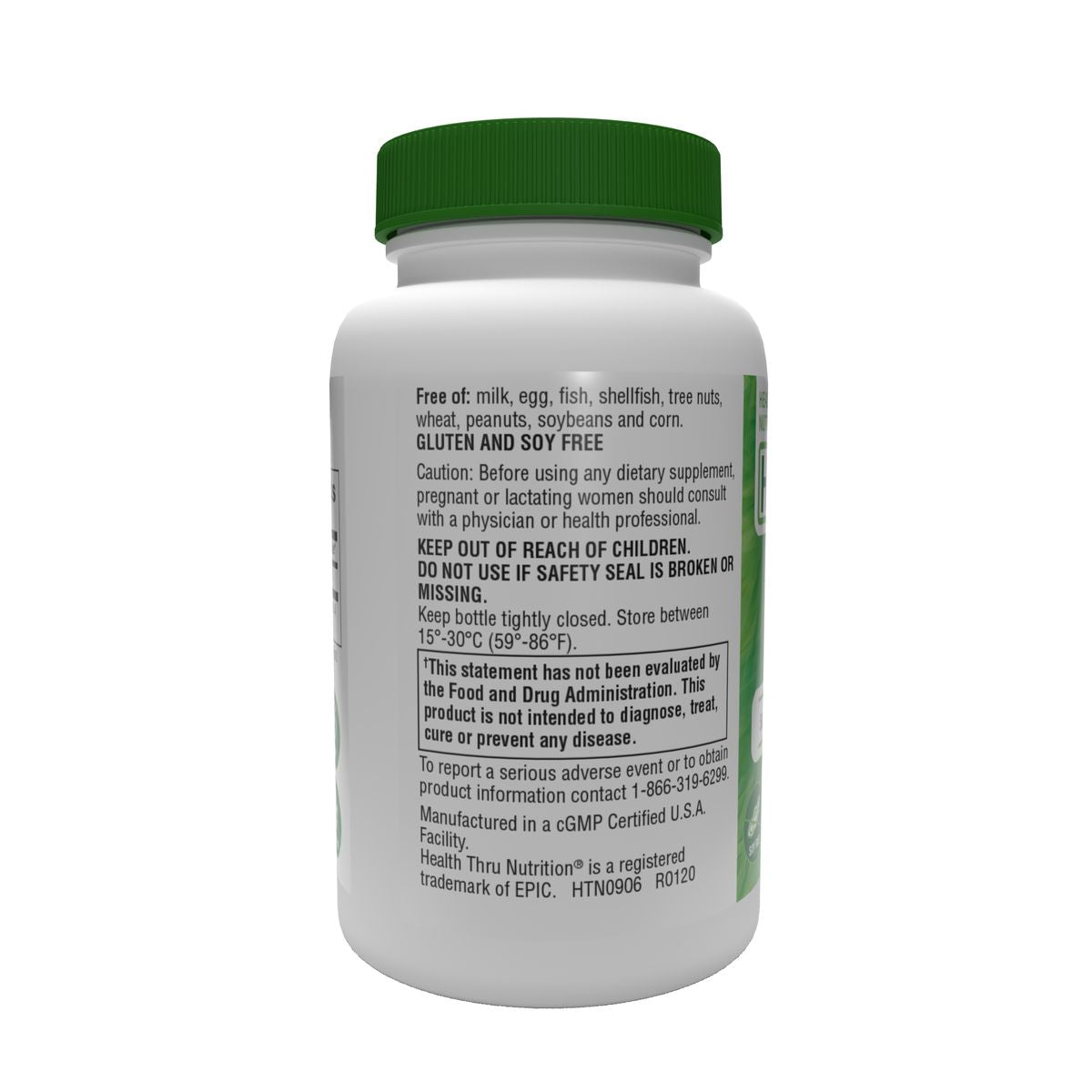 Health Thru Nutrition Riboflavin as Vitamin B2 100mg 100 VegeCaps Supports Healthy Metabolic Function