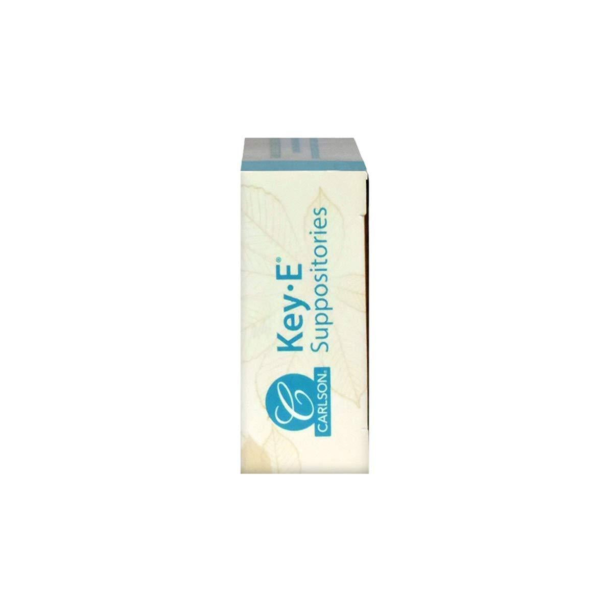 Carlson Key-E Vaginal and Rectal Suppositories with Vitamin E 30 IU , Box of 12