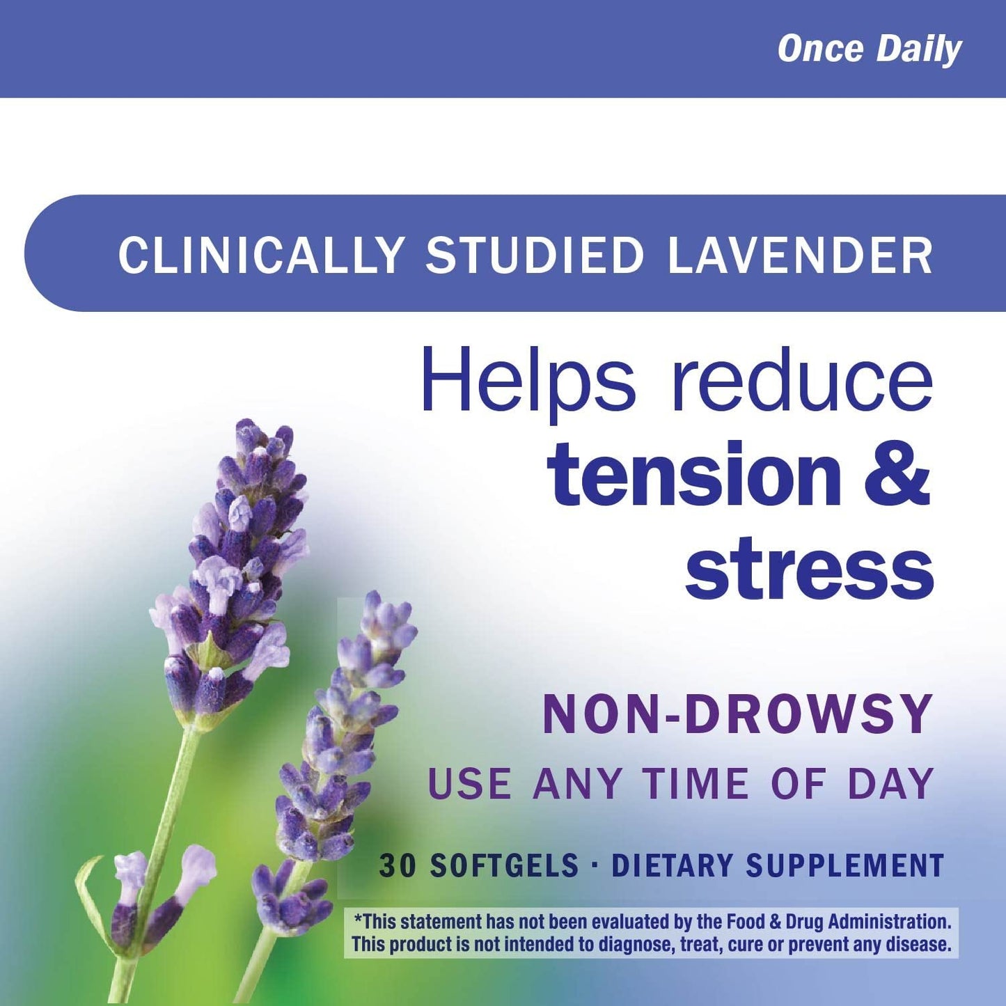 Nature's Way CalmAid, Clinically Studied Lavender, Helps Reduced Tension & Stress, 30 Softgels