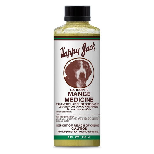 Happy Jack Mange Medicine Treatment for Dogs & Horses 8 oz / 234ml