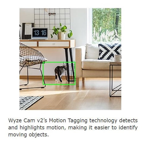 Wyze Cam (WYZEC2) 1080p HD Indoor Wireless Smart Home Camera with Night Vision, 2 Way Audio, White