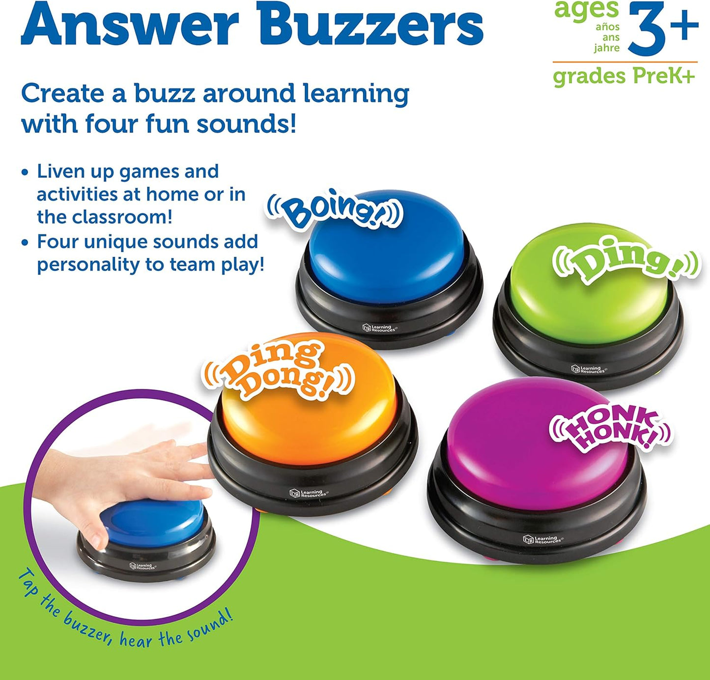 Learning Resources Answer Buzzers Set Of 4 For Ages 3+