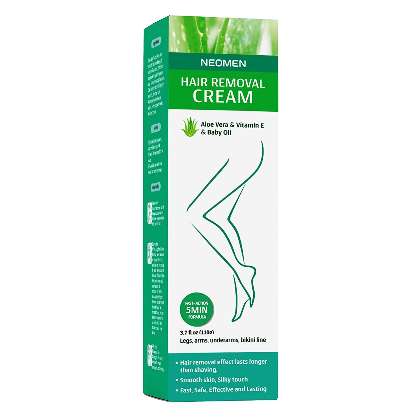Neomen Hair Removal Cream Fast Action Formula with Aloe Vera, Vitamin E & Baby Oil 3.7 fl oz / 110 g