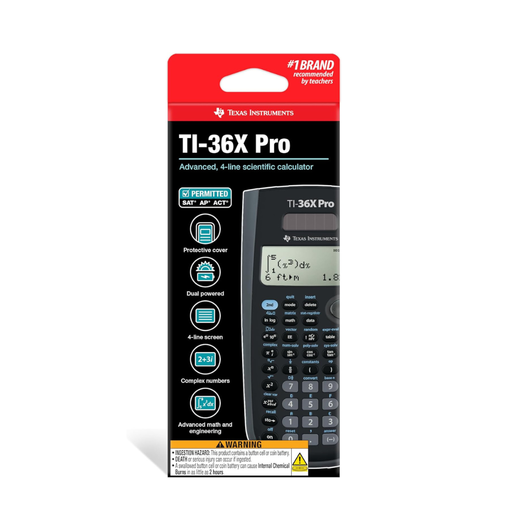 Texas Instruments TI-36X Pro Advance Engineering/Scientific Calculator with MathPrint, Black