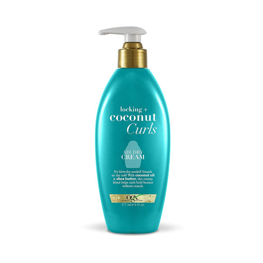 OGX Locking + Coconut Curls Air Dry Cream, 6 fl oz / 177 ml