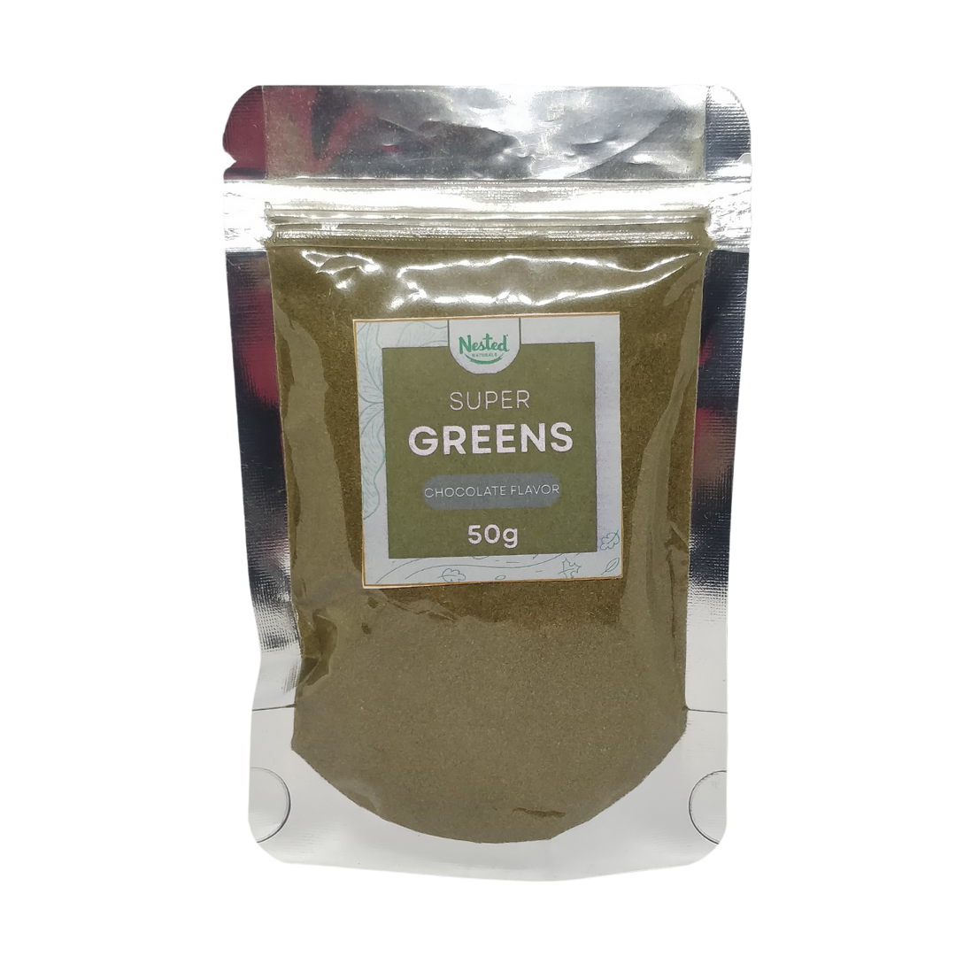 Trial Size Nested Super Greens Powder Chocolate Flavor, 50 g