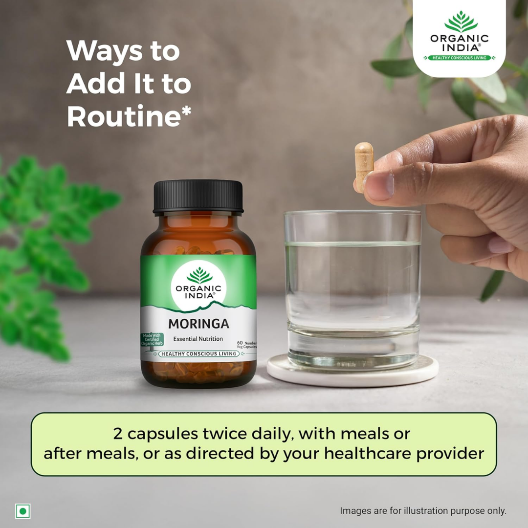 Organic India Moringa Essential Nutrition, 60 Capsules