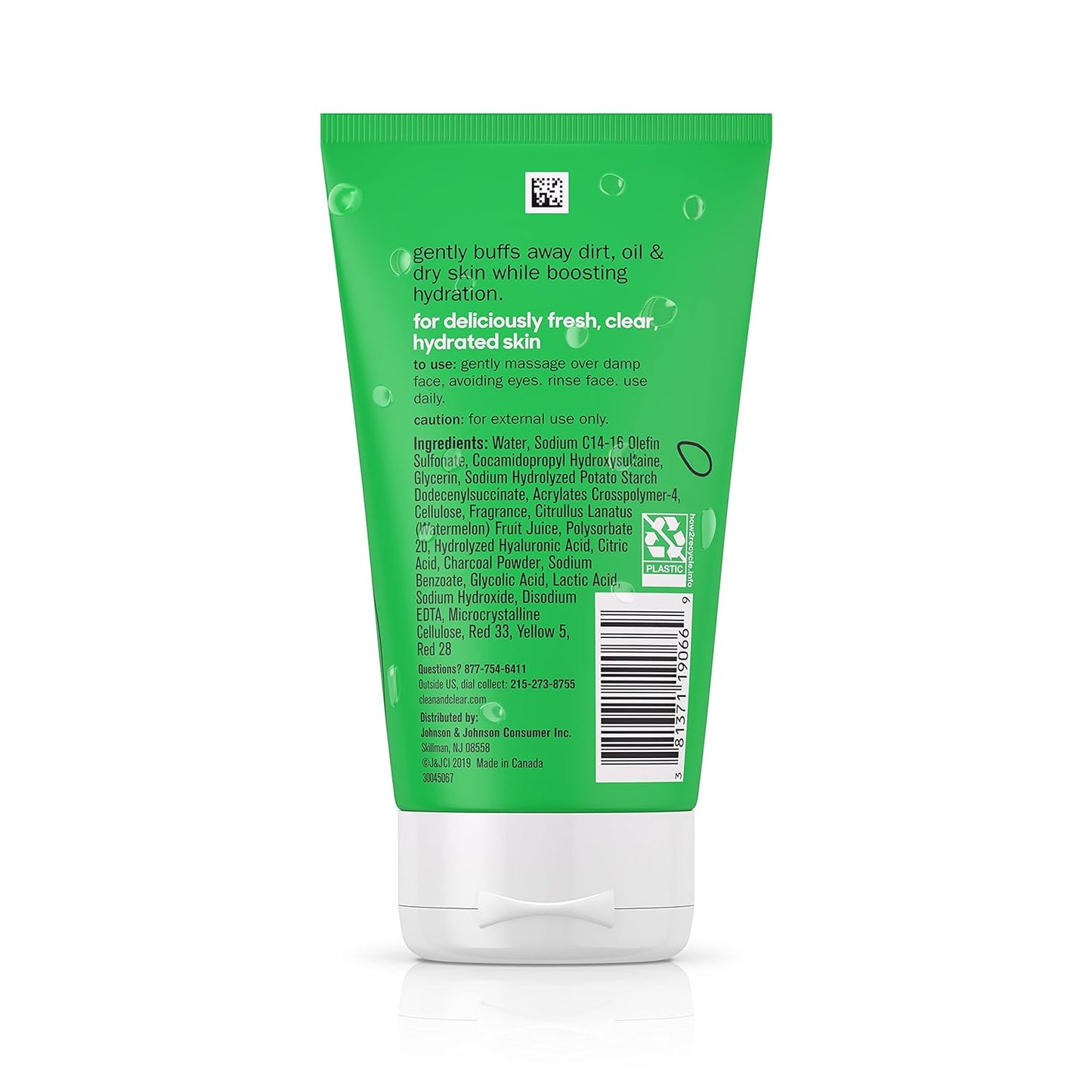 Clean&Clear Watermelon Juicy Scrub Oil-Free Hydration 4.2 Oz / 119g