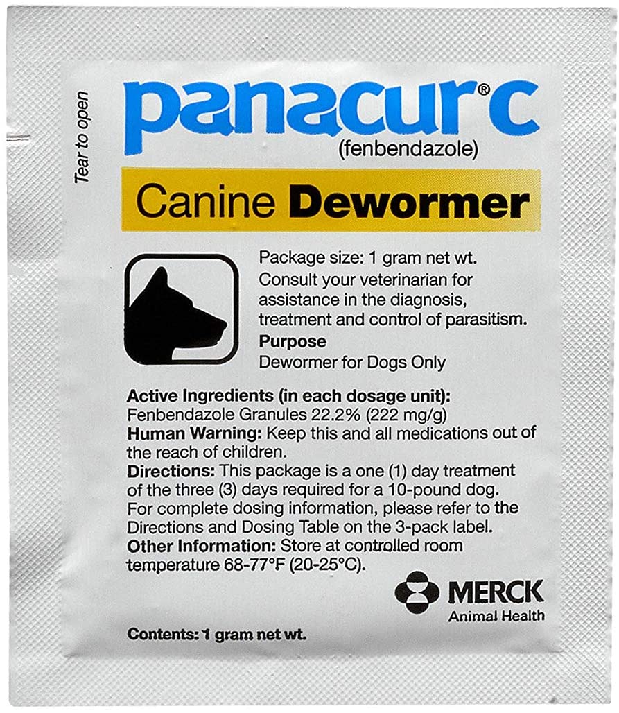 Panacur C | Canine Dewormer, Treats 10 lbs. Dogs, (1g each)