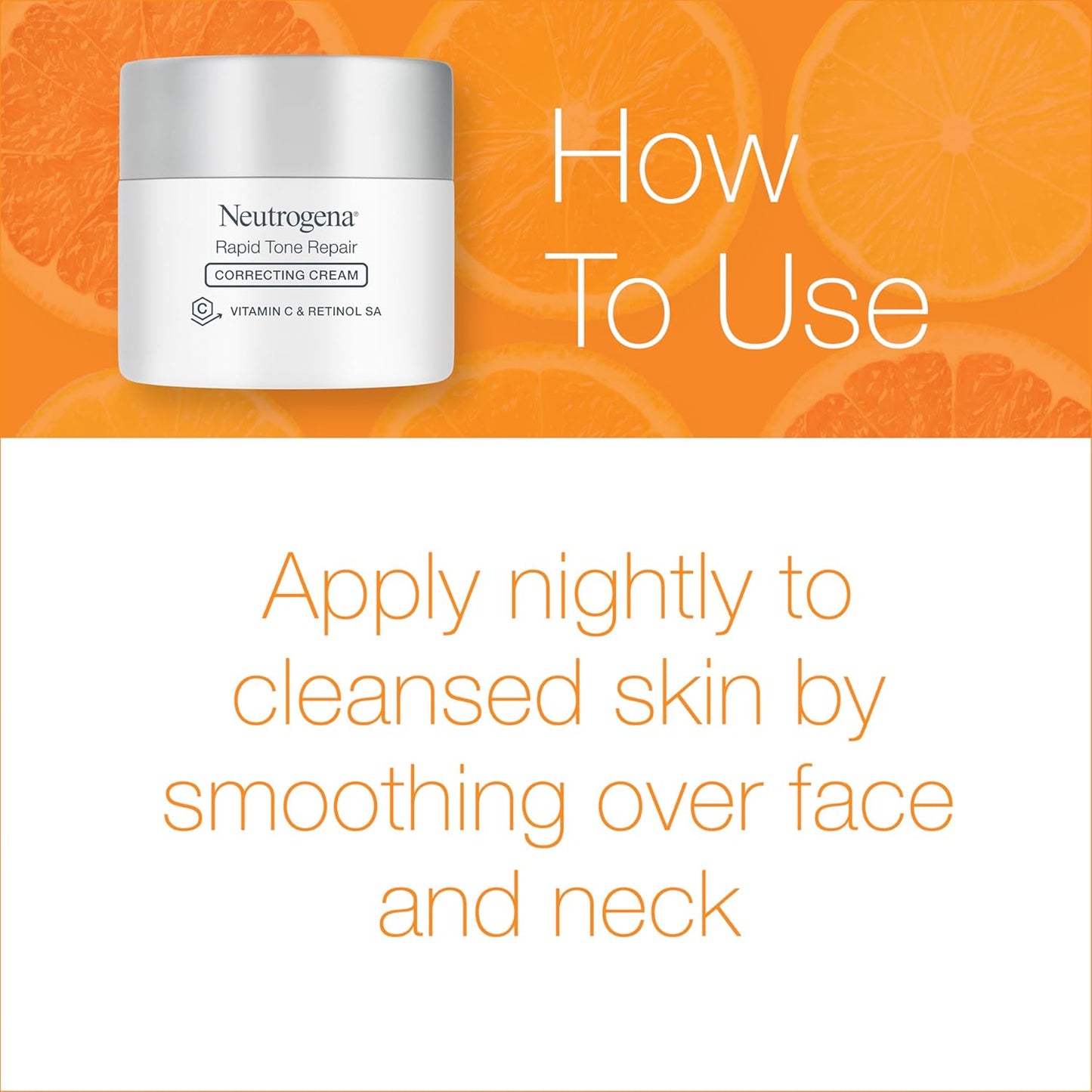 Neutrogena Rapid Tone Repair Retinol + Vitamin C Correcting Cream, 48 g / 1.7 oz.