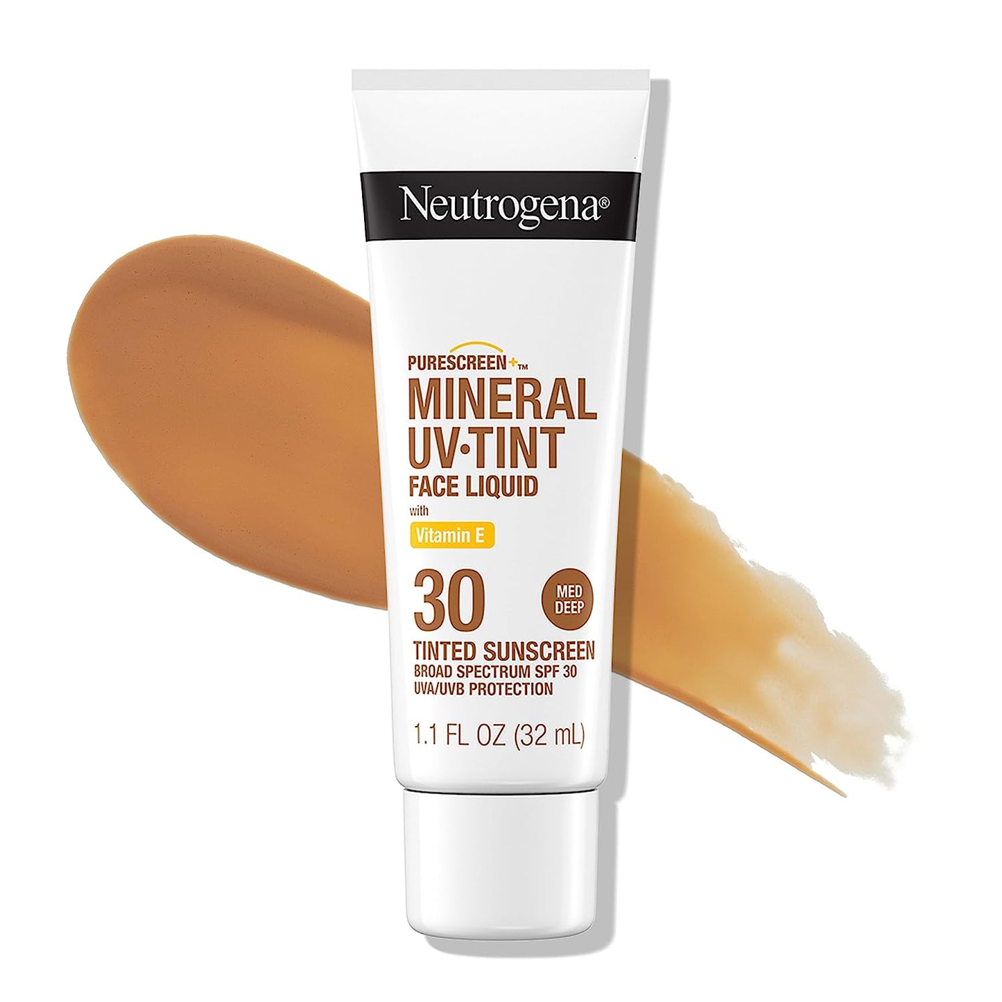 Neutrogena PureScreen Mineral UV Tint Face Liquid with Vitamin E SPF 30 Tinted Sunscreen 1.1 fl oz