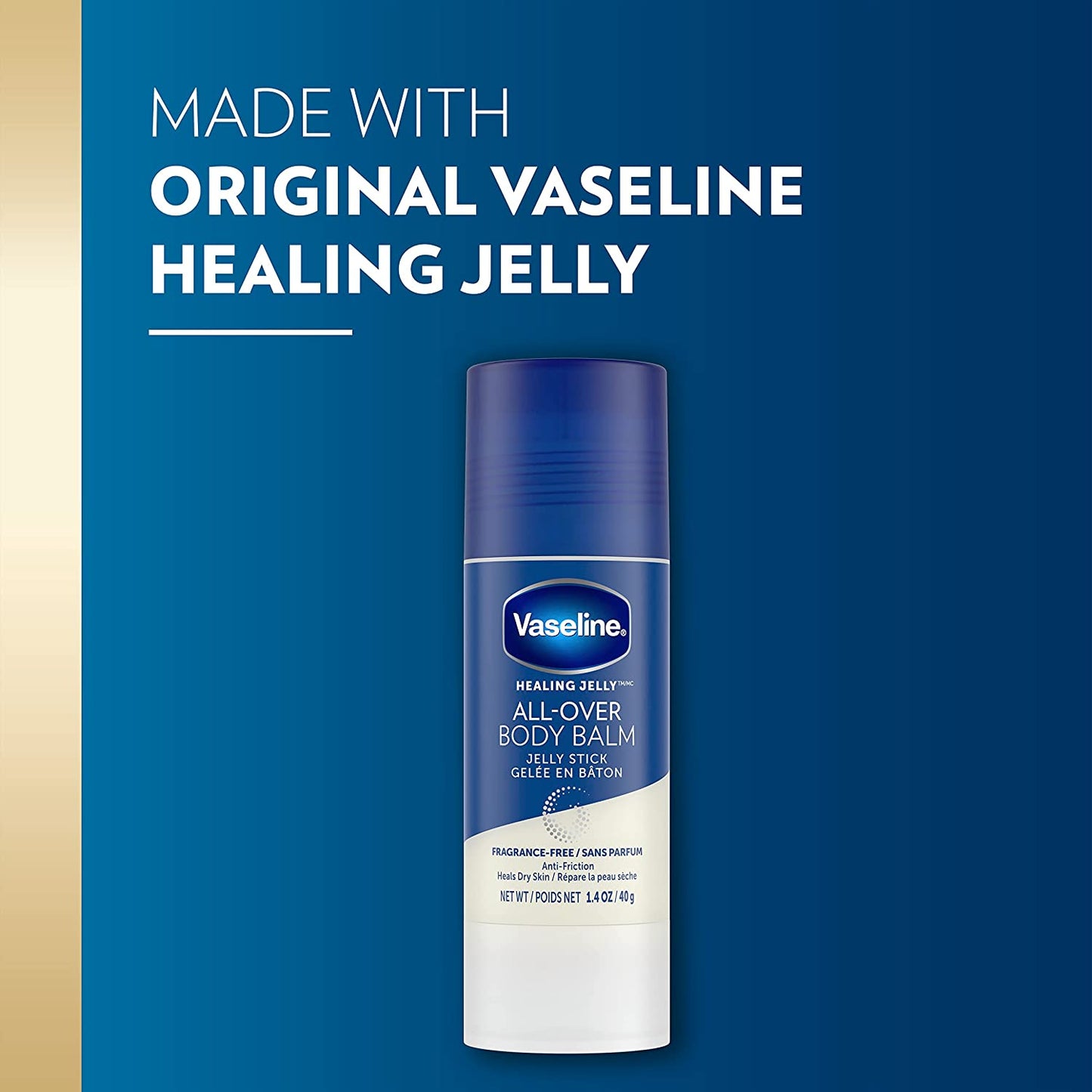 Vaseline Healing Jelly All Over Body Balm Jelly Stick Anti Friction 1.4 oz / 40g