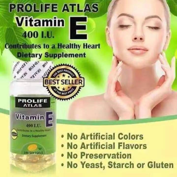 Prolife Atlas Vitamin E 400IU Supplement For Healthy Heart 100 Softgels
