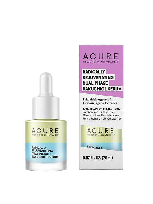 ACURE Rejuvenating Dual Phase Bakuchiol Serum Provides Anti-Aging Support, 0.67 fl.oz / 20ml