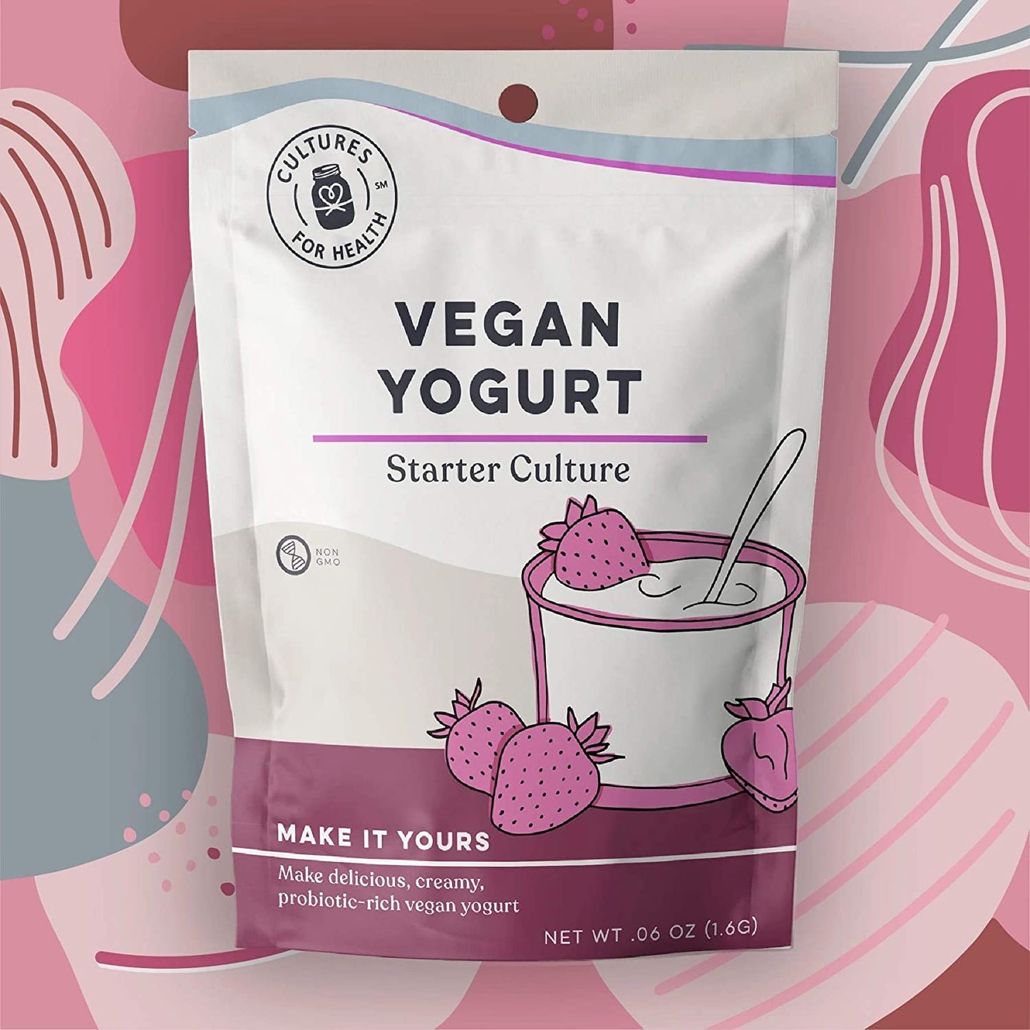 Cultures for Health Vegan Yogurt Starter Culture, 0.06 oz. / 1.6g 4 Packets