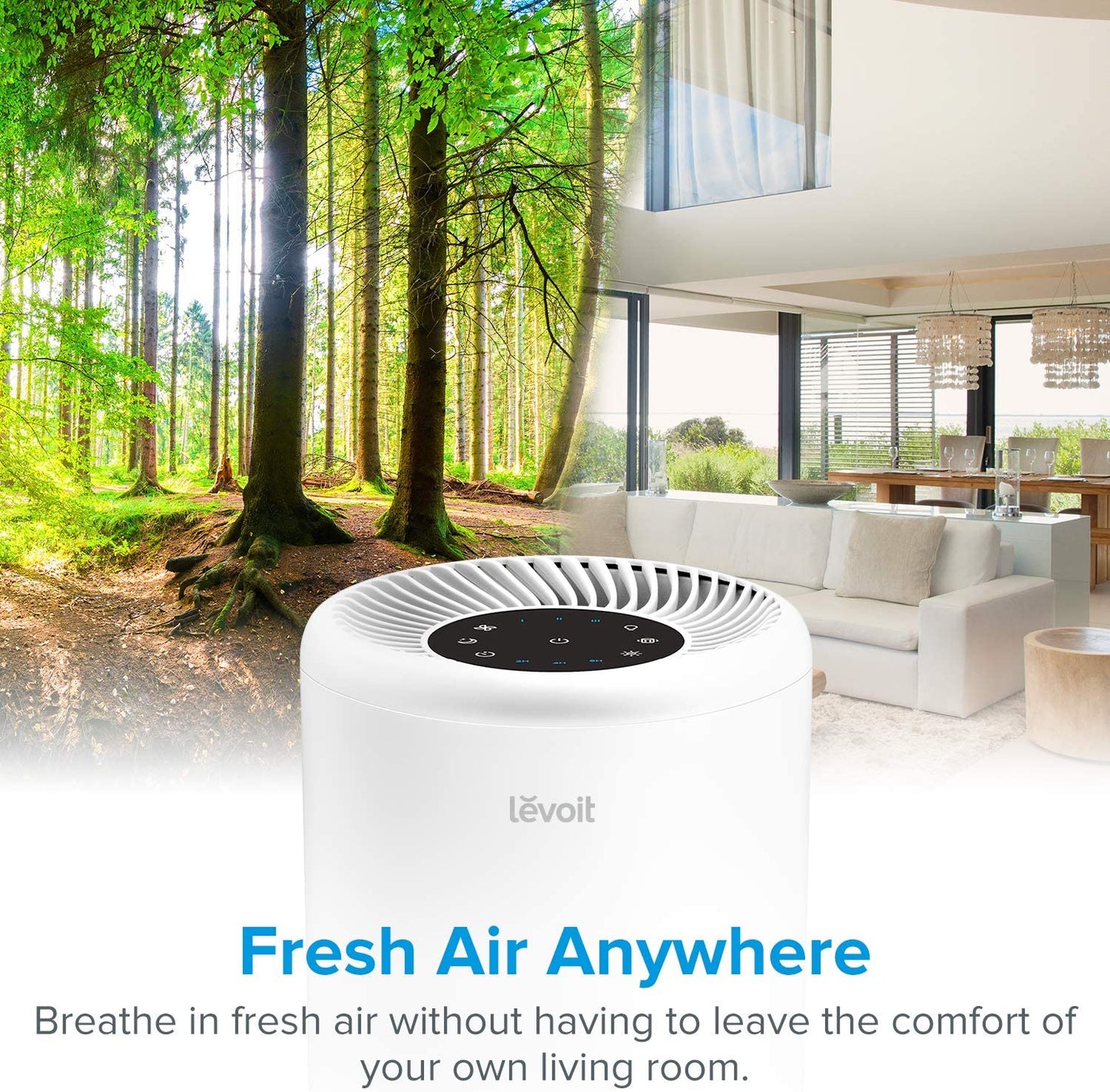 LEVOIT Air Purifier for Home Allergies and Pets Hair, H13 True HEPA Air Purifier Filter, Vista 200