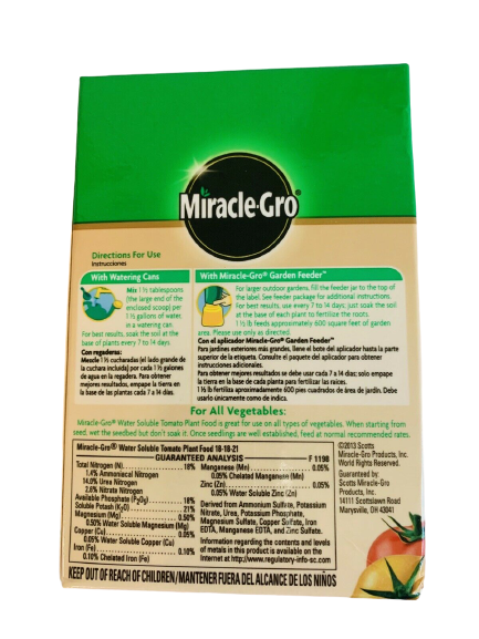Miracle Gro Water Soluble Tomato Plant Food 1.5 lb / 680 g