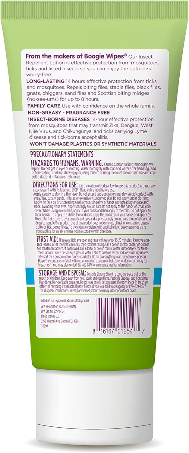 Boogie Insect Repellent Lotion Not Oily, Greasy Or Sticky 14hr Protection, 6 fl oz / 177 mL