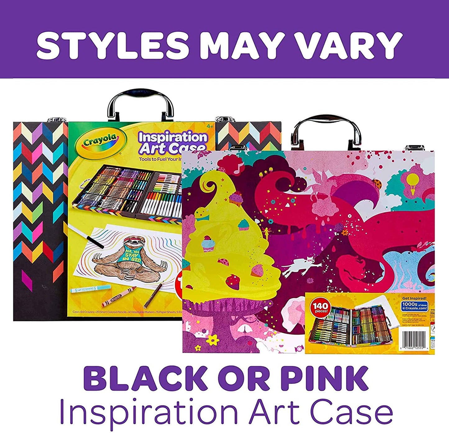 Crayola Inspiration Art Case in Pink, Gifts for Kids Age 5+, 140 Pieces