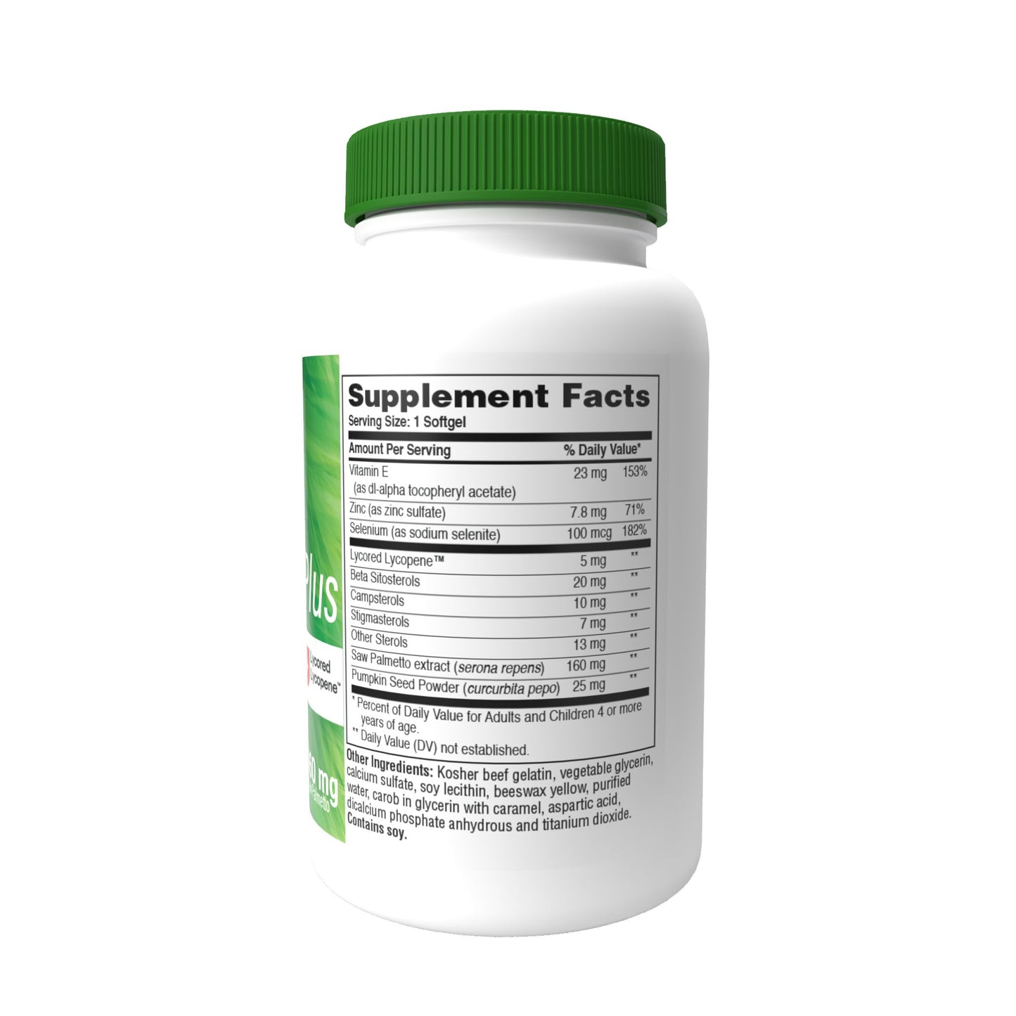 Health Thru Nutrition Prostate Plus Saw Palmetto Formula featuring Lycored & Lycopene Supplement For Men, 60 Softgels