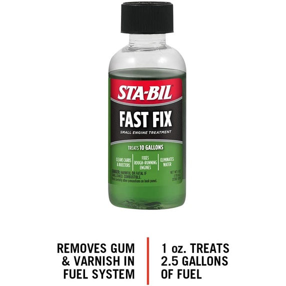 STA-BIL Fast Fix Small Engine Treatment, Treats 10 Gallons, 4 fl.oz / 118ml