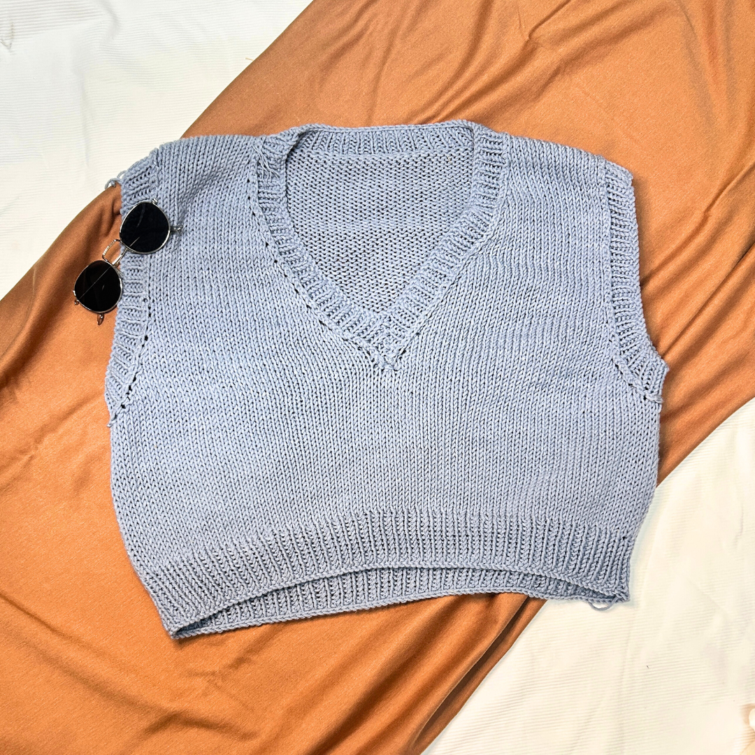 Knitted Cloth Vest Crochet (Finished Good) Free Size