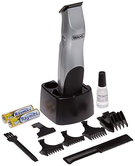 Wahl Clipper Groomsman Trimmer for Men for Beard, Mustache, Stubble, Battery Operated (Batteries included in Kit) #9906-717