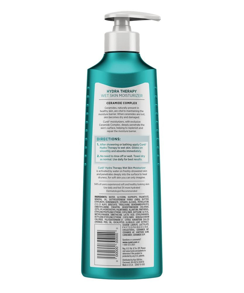 Curel Hydratherapy Wet Skin Moisturizer, In Shower Lotion for Dry or Extra-dry Skin, 12 fl.oz / 354ml